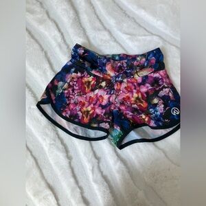 INKnBURN Floral Athletic Shorts - Blue, Pink, Purple, Yellow